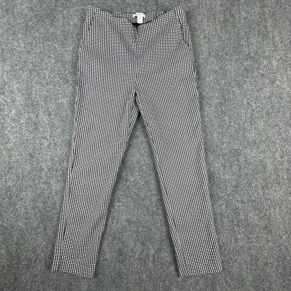 Carolina Belle Montreal Women's Pants Size 8 Houndstooth Black Crop Pants